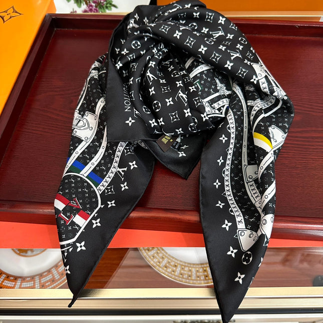 LV SCARF 90 CM IN SILK 733839