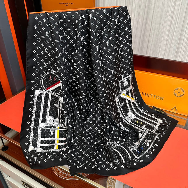 LV SCARF 90 CM IN SILK 733839