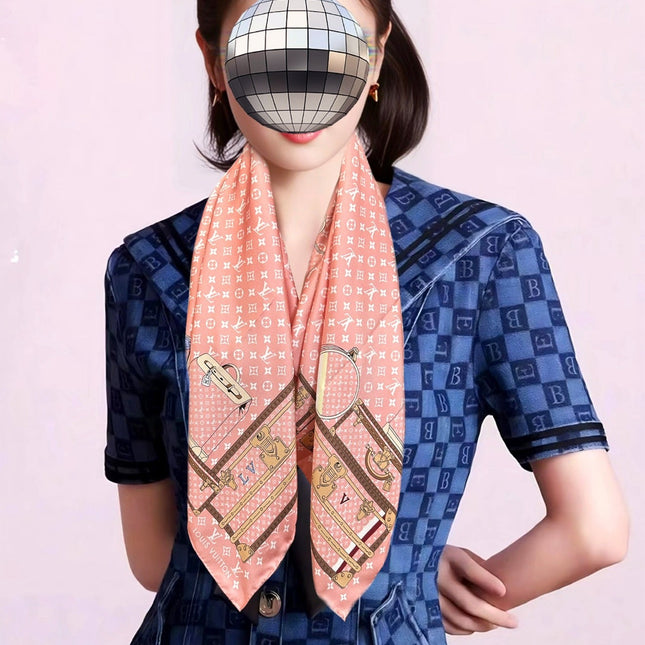 LV SCARF 90 CM IN SILK 733840