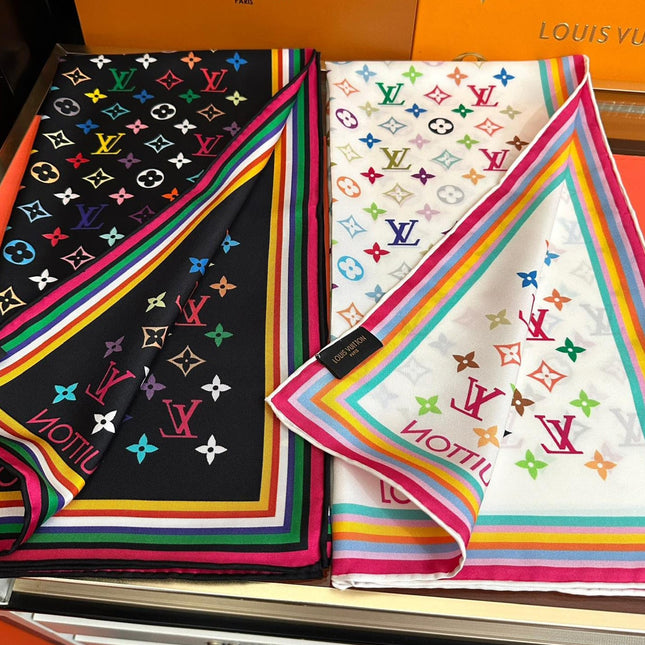 LV SCARF 90 CM IN SILK 07