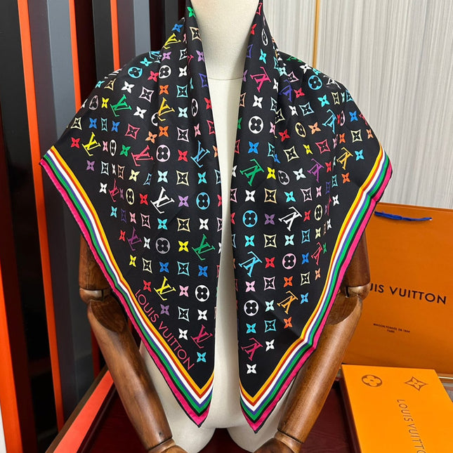 LV SCARF 90 CM IN SILK 07