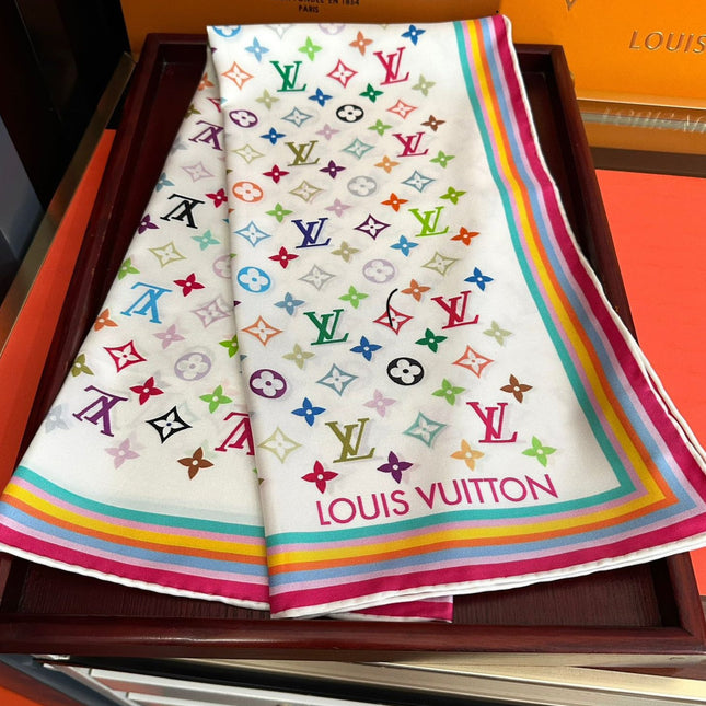 LV SCARF 90 CM IN SILK 06