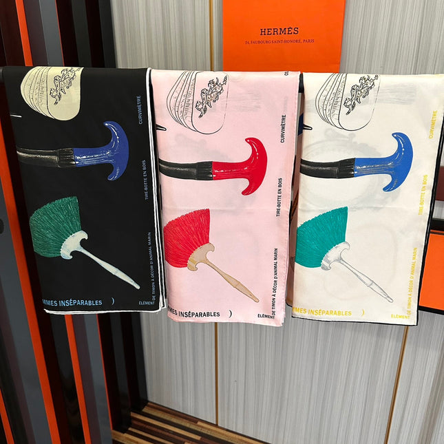 HERMES 25S SCARF 90 IN SILK 005