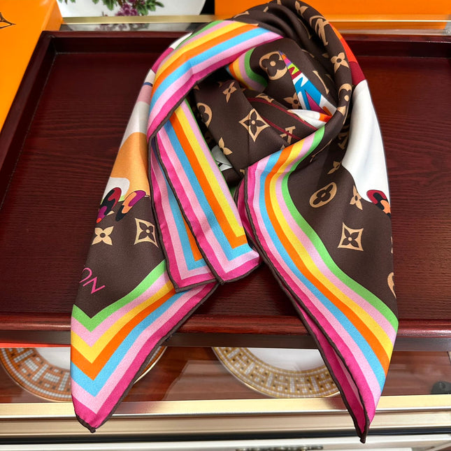 LV SCARF 90 CM IN SILK 738413