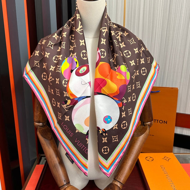 LV SCARF 90 CM IN SILK 738413