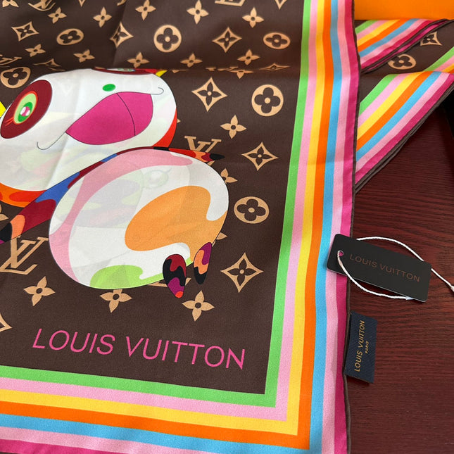 LV SCARF 90 CM IN SILK 738413