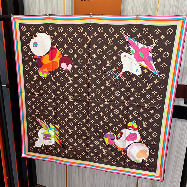 LV SCARF 90 CM IN SILK 738413