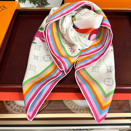 LV SCARF 90 CM IN SILK 738414