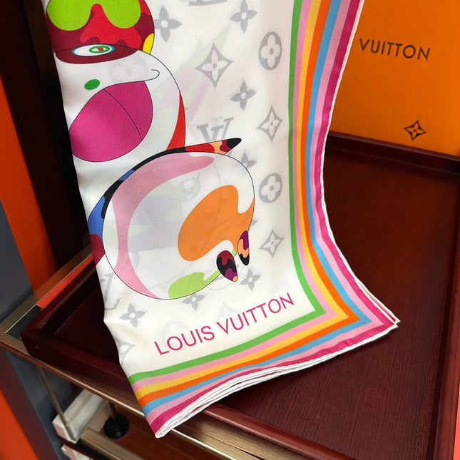 LV SCARF 90 CM IN SILK 738414