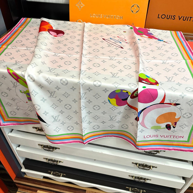 LV SCARF 90 CM IN SILK 738414