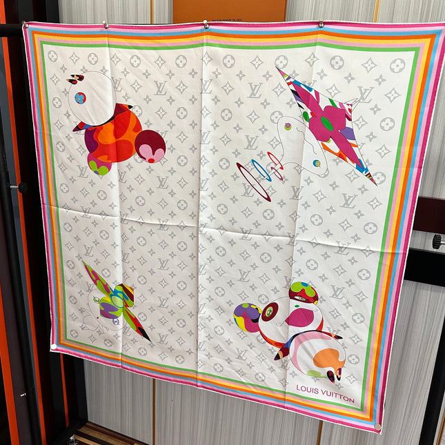 LV SCARF 90 CM IN SILK 738414