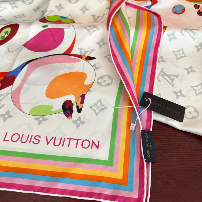 LV SCARF 90 CM IN SILK 738414