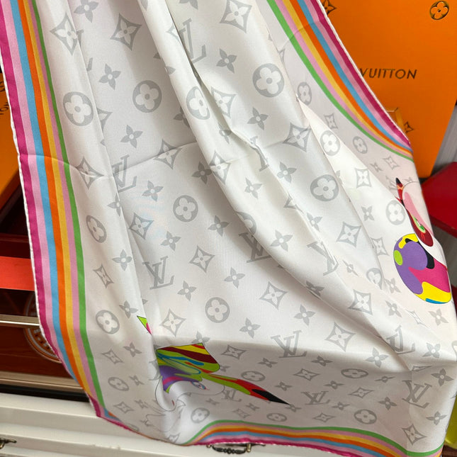 LV SCARF 90 CM IN SILK 738414