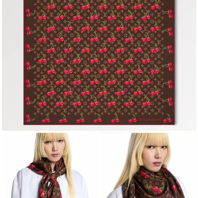 LV SCARF 90 CM IN SILK 05