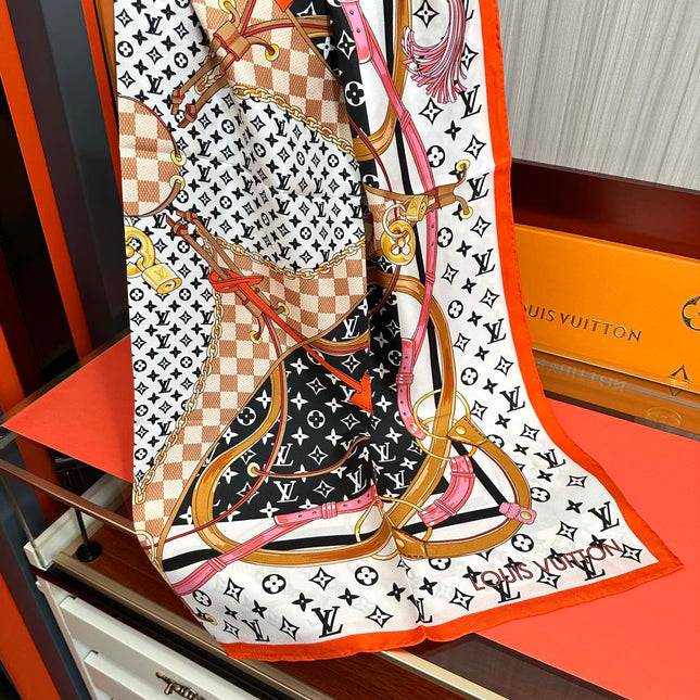 LV SCARF 90 CM IN SILK 738451