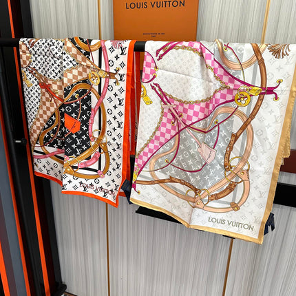LV SCARF 90 CM IN SILK 738451