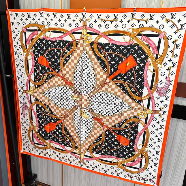 LV SCARF 90 CM IN SILK 738451