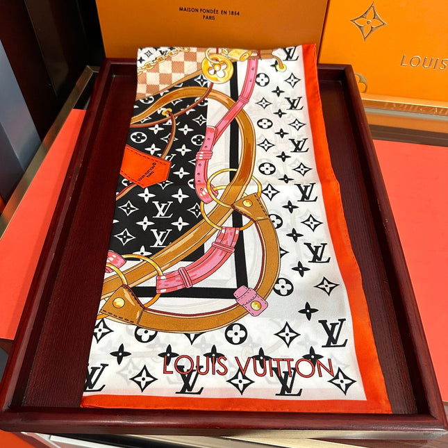 LV SCARF 90 CM IN SILK 738451