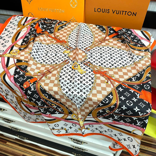 LV SCARF 90 CM IN SILK 738451