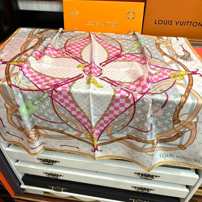 LV SCARF 90 CM IN SILK 738452