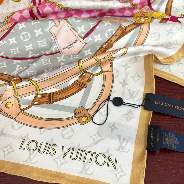 LV SCARF 90 CM IN SILK 738452