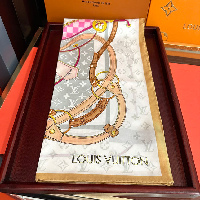 LV SCARF 90 CM IN SILK 738452