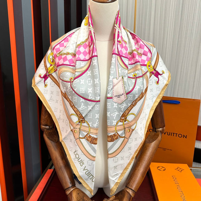 LV SCARF 90 CM IN SILK 738452