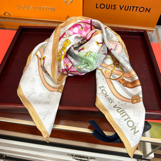 LV SCARF 90 CM IN SILK 738452