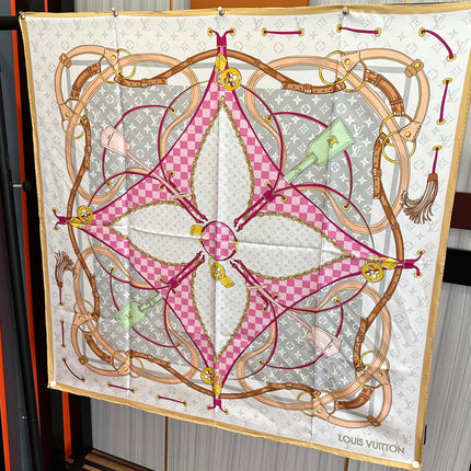 LV SCARF 90 CM IN SILK 738452