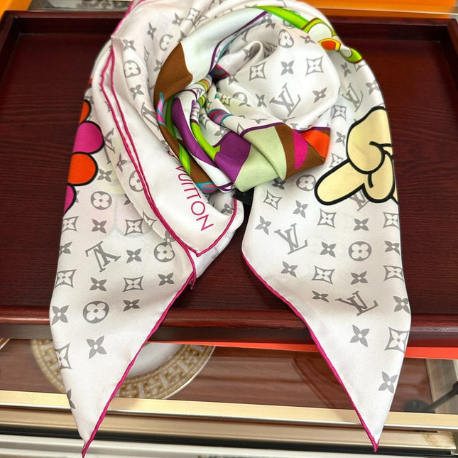 LV SCARF 90 CM IN SILK 02