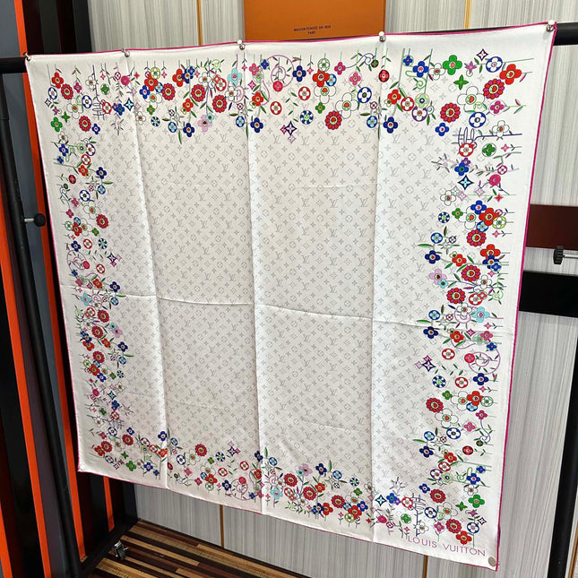 LV SCARF 90 CM IN SILK 01