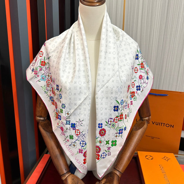 LV SCARF 90 CM IN SILK 01
