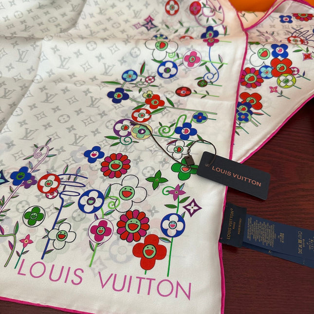 LV SCARF 90 CM IN SILK 01