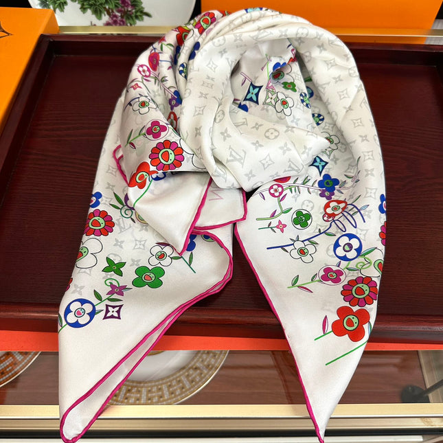 LV SCARF 90 CM IN SILK 01