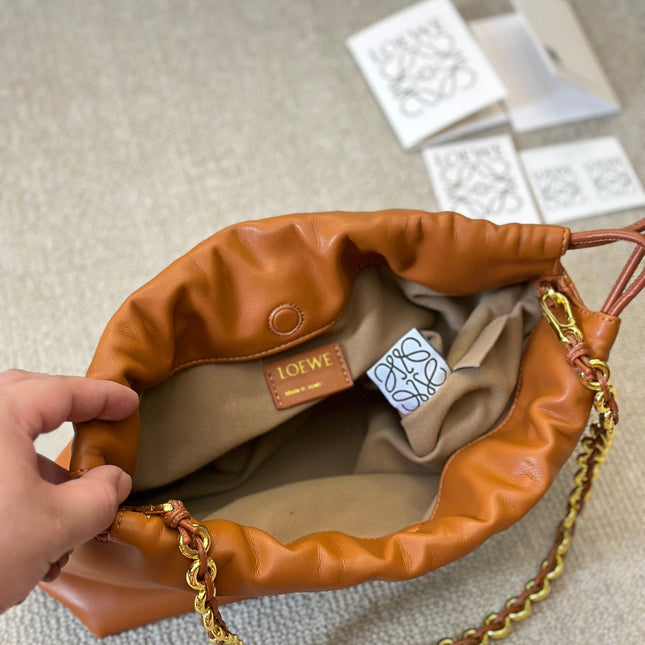 LOE SMALL 23 FLAMENCO PURSE IN WARM DESERT NAPPA LAMBSKIN