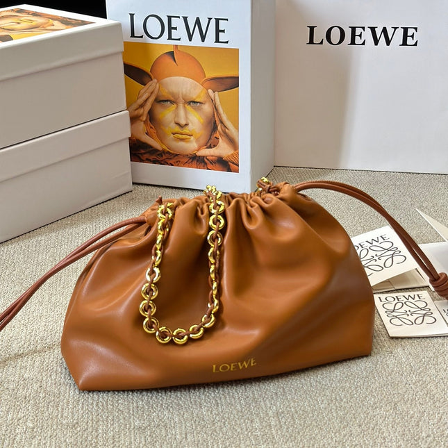 LOE SMALL 23 FLAMENCO PURSE IN WARM DESERT NAPPA LAMBSKIN