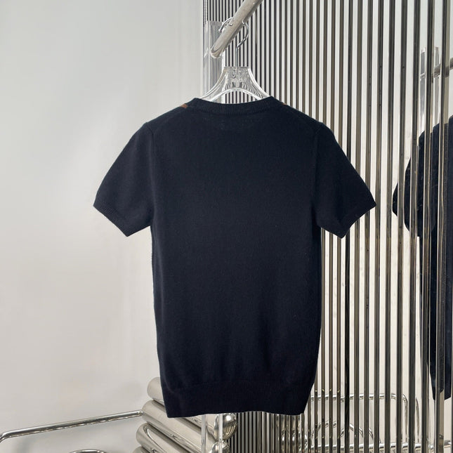 MIUMIU SHORT-SLEEVE KNIT TOP STYLE 71