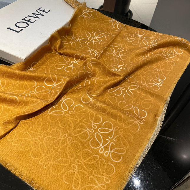 SCARF 200 CM IN HARVEST GOLD WOOL AND SILK AND CASHMERE 348658