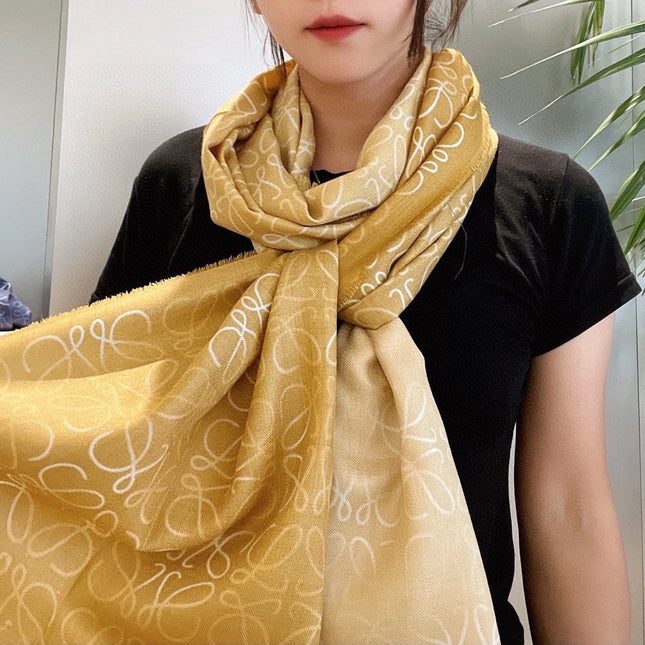SCARF 200 CM IN HARVEST GOLD WOOL AND SILK AND CASHMERE 348658