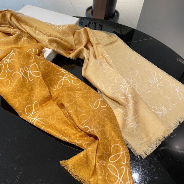 SCARF 200 CM IN HARVEST GOLD WOOL AND SILK AND CASHMERE 348658