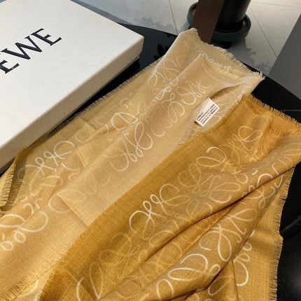 SCARF 200 CM IN HARVEST GOLD WOOL AND SILK AND CASHMERE 348658