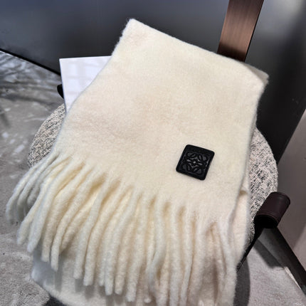 SCARF 185 CM IN WHITE WOOL 390876