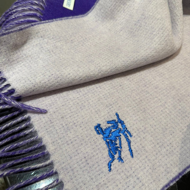 REVERSIBLE SCARF 180 CM IN VIOLET PURPLE CASHMERE 407411
