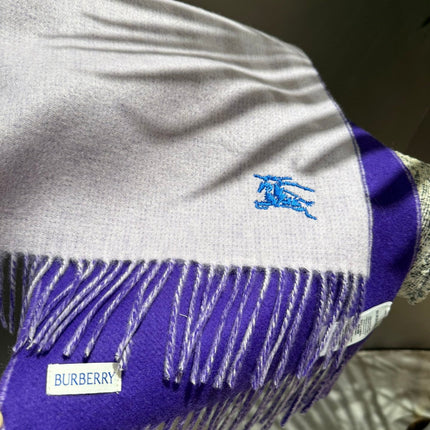 REVERSIBLE SCARF 180 CM IN VIOLET PURPLE CASHMERE 407411