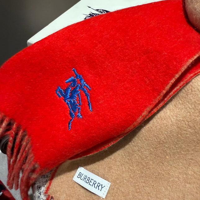 REVERSIBLE SCARF 180 CM IN RED CASHMERE 407413