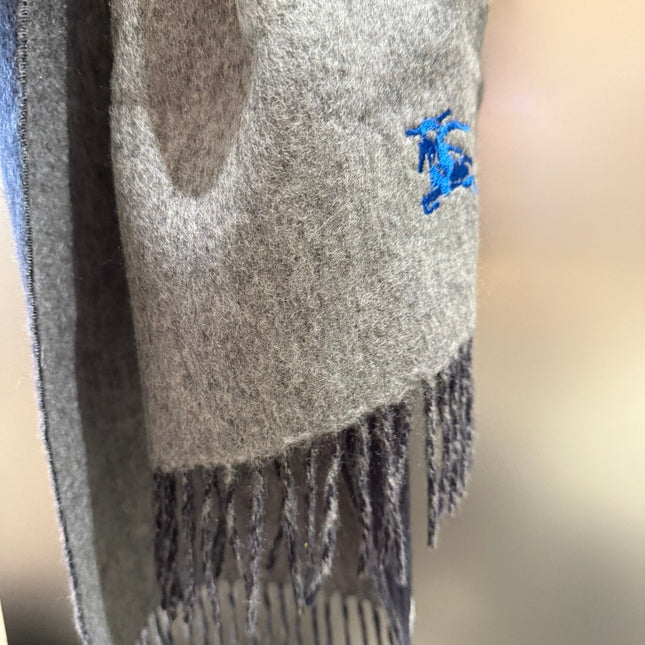 REVERSIBLE SCARF 180 CM IN GRAY CASHMERE 407414