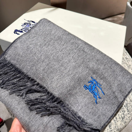 REVERSIBLE SCARF 180 CM IN GRAY CASHMERE 407414
