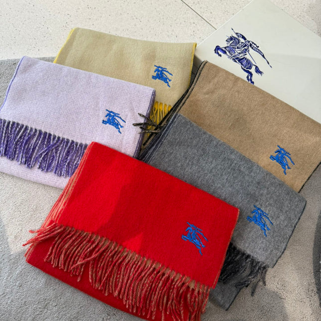 REVERSIBLE SCARF 180 CM IN GRAY CASHMERE 407414