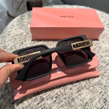 LOGO SQUARE SUNGLASSES 512016 IN BLACK ACETATE