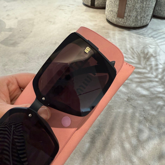LOGO SQUARE SUNGLASSES 512016 IN BLACK ACETATE